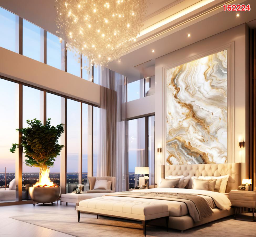 Tấm ốp PVC tráng gương ở phòng ngủ